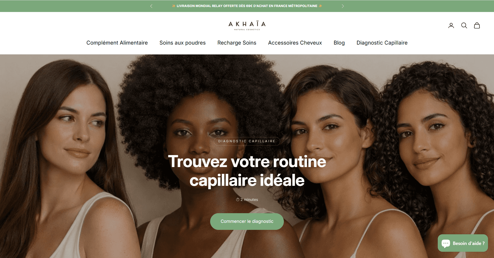 Akhaïa Cosmetics French beauty storefront